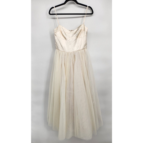 NWD Reformation Alouette Dress Size 4 Ivory Fior Di Latte #HW404 - Picture 2 of 14